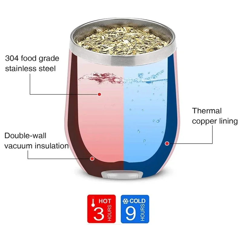 Чайный Сервиз Из Нержавеющей Стали На 12 Унций С Кофейной Тыквой Матовыми Чашками