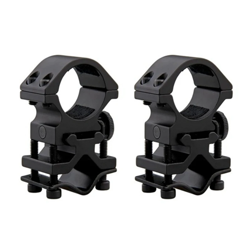 

TOP 2X Flashlight Visor Clip Holder Of Clamp Aluminum Shotgun Rifle