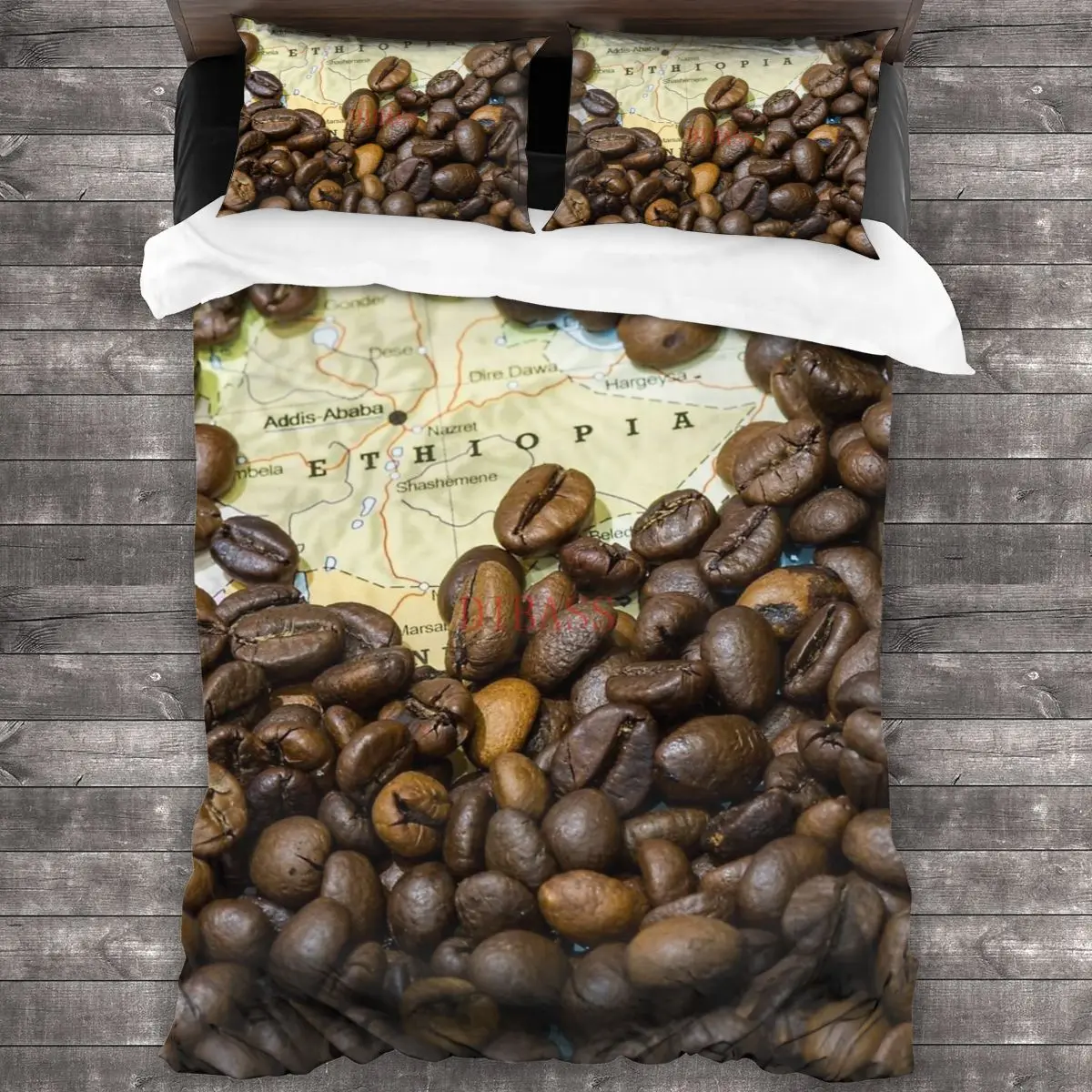 

Происхождение кофе (Bunna) мягкая искусственная кожа с 2 наволочками, пододеяльник с застежкой-молнией