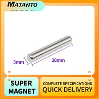 102050100200300pcs 3x20 minor magnet 3mm x 20mm bulk small round magnets 3x20mm neodymium powerful magnetic magnet 320 mm