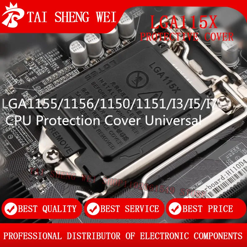 10 шт. защитных колпачков для разъемов процессоров LGA115X, универсальные защитные накладки для контактов процессоров LGA1155115611501151I3I5I7 (art.: 3920dbc2b6fca) - 3920dbc2b6fca