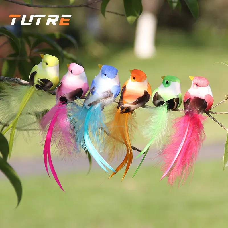 

Искусственные Птицы из пенопласта, 6 шт., украшение для дома, гостиной, «сделай сам» для вечеринки, сада, ветки дерева, Искусственные Птицы, по...