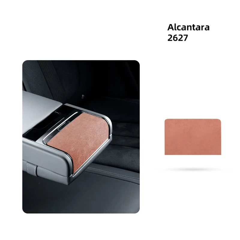 

Для BYD SONG L 2024 Автомобильная задняя панель подлокотника замшевая Защитная Наклейка аксессуары из алькантары