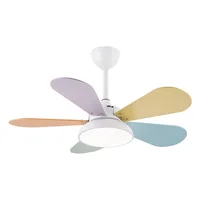 New Modern Colorful  Low Floor DC Motor 24W Ceiling Fans With Remote Control Simple Ceiling Fan With LED Light Home indoor Fan