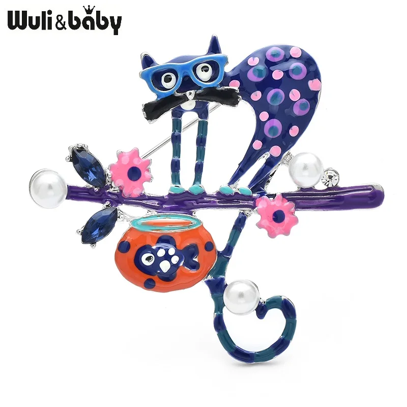 Мужская/Женская эмалированная брошь Wuli &amp baby повседневная в виде разноцветной