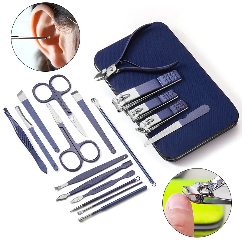 

7/10/12/18PCS Nail Clippers Set Dead Skin Pliers Nail Cutting Pliers Kit Pedicure Knife Ingrown Nail Scissors Manicure Tools