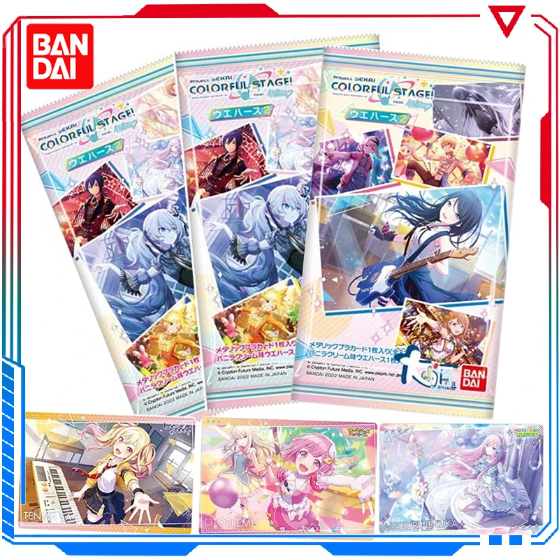 Bandai Anime Коробка игральных карт Hatsune Miku Shokugan Card Project Sekai цветная сцена! Подарок для