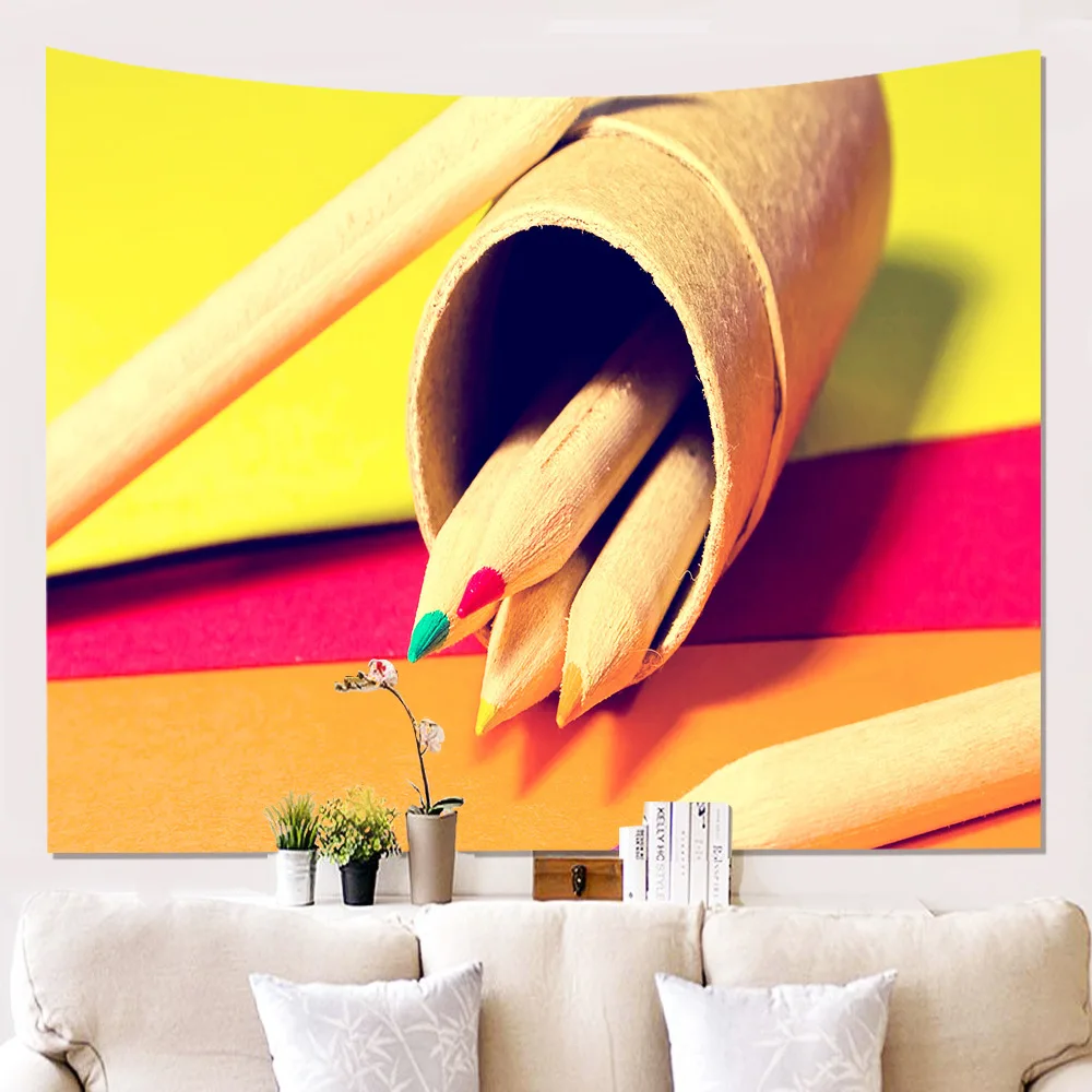 

Pencil Wall Cloth Hanging Cloth Background Cloth Hanging Painting Tapestry Wall Decoration Art Tapestry Boho Wall Hanging POD