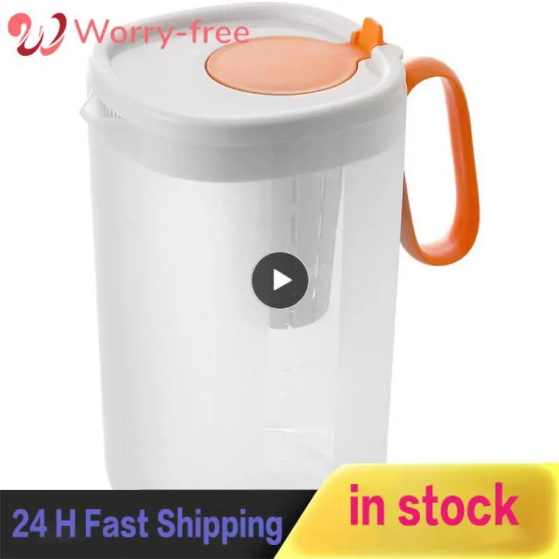 Anti Splash Non Leak Water Kettle Transparent Eco-friendly Plastic Liquid Tea Juice Cold Jug Refrigerator Storage