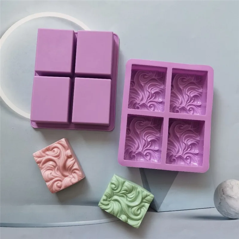 Силиконовая форма для мыла ручной работы с 4 сетками