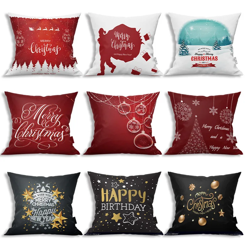 

Home decorative snowflake -like life snowflakes Christmas printed pillowcase polyester set of polyester cushion cover