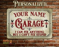 personalized garage sign vintage metal garage sign