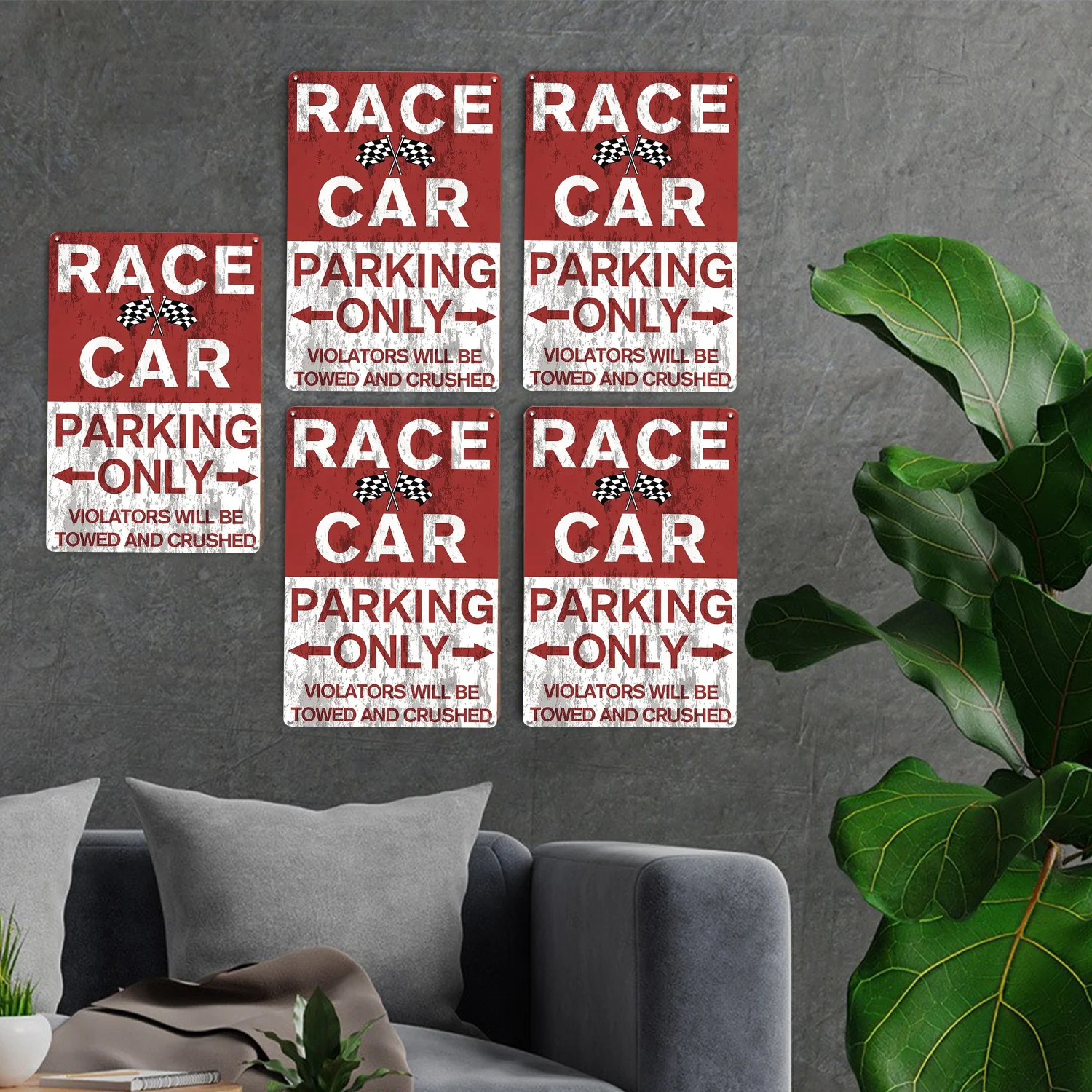 Винтажная металлическая жестяная вывеска для гонок настенный художественный