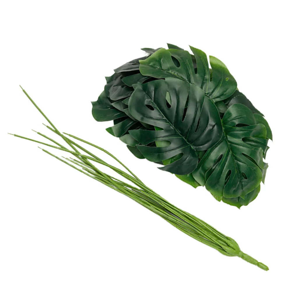 

Искусственные зеленые растения, искусственные листья, украшения для пляжа, имитация листьев, украшение