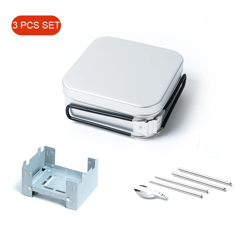 Ланч-бокс из алюминиевого сплава коробка нержавеющей стали для пикника наружный