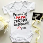 Детский комбинезон с забавными французскими буквами, комбинезон из хлопка для мальчиков и девочек, Детский комбинезон для беременных, 2022