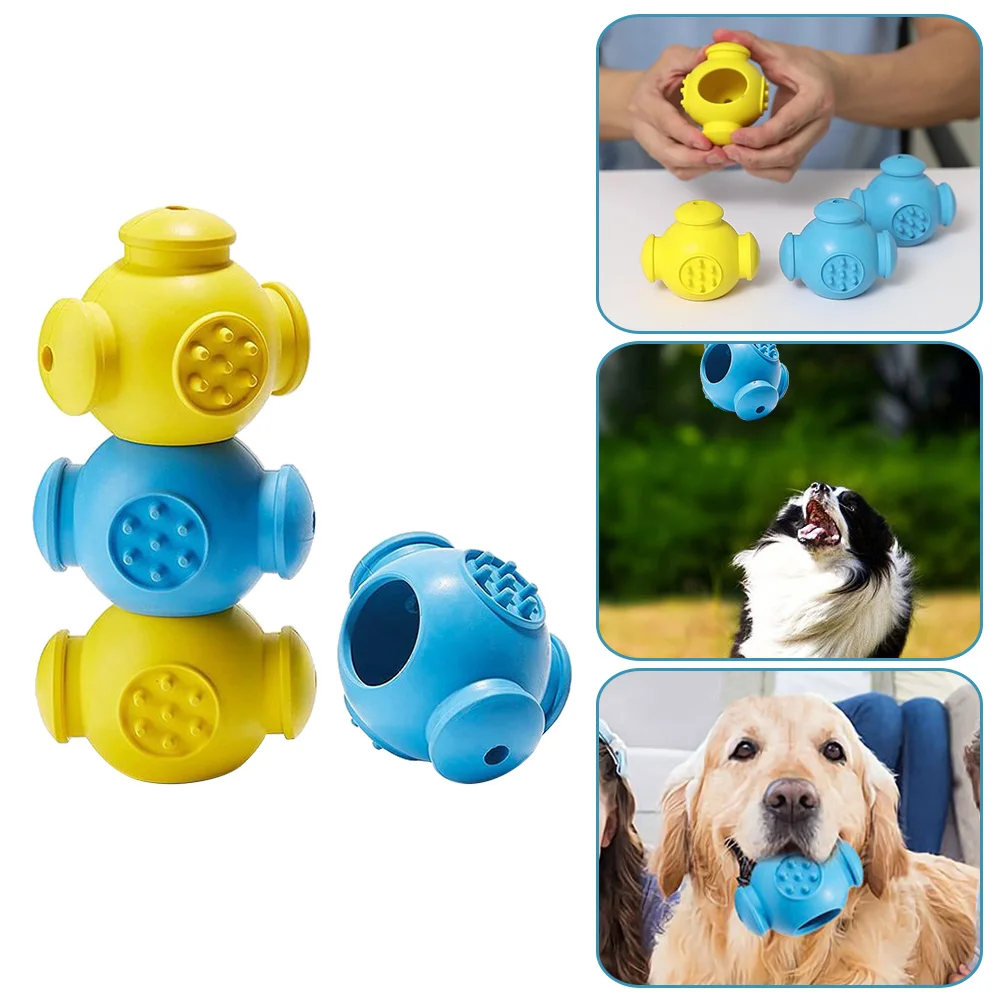 

4Pcs Puppy Food Leaky Dog Interactive Dog Training Teething Plastic Dog Teether