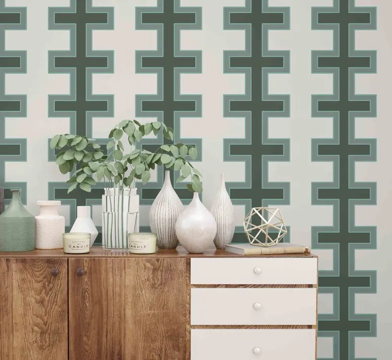 

Mid Century Modern , Mdm wallpaper green, Olive Color , behang - SKU:MCGG