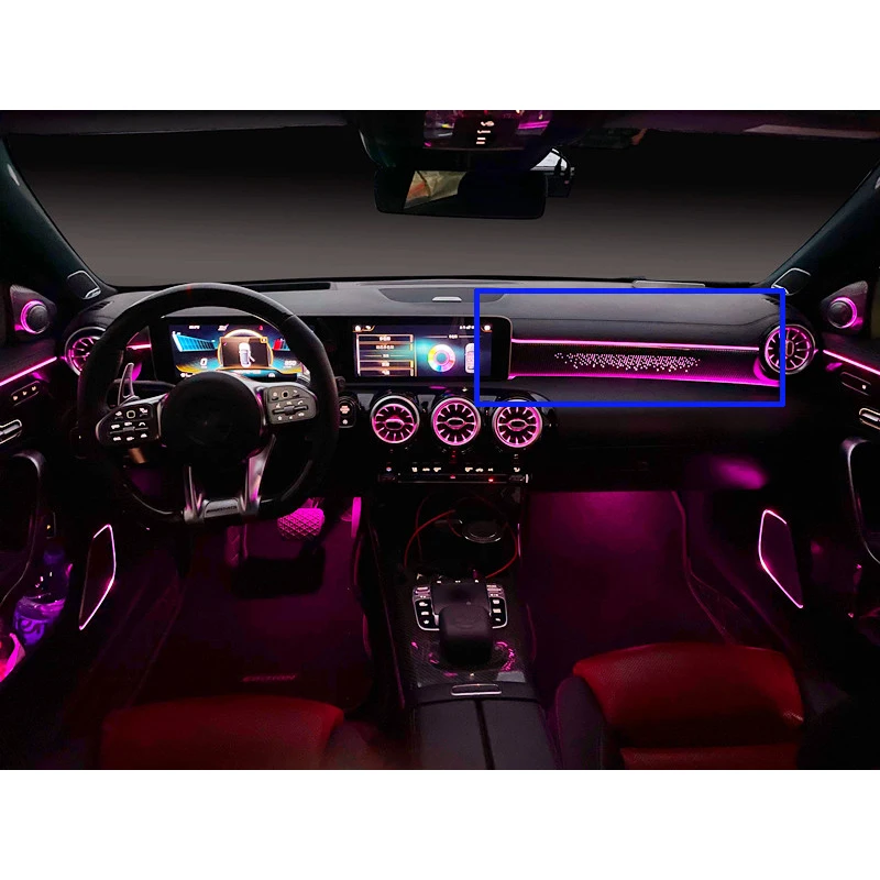 

64-Color Meteor Light LED Ambient Light For Mercedes-Benz W177 W118 Dashboard Light-Emitting Trim