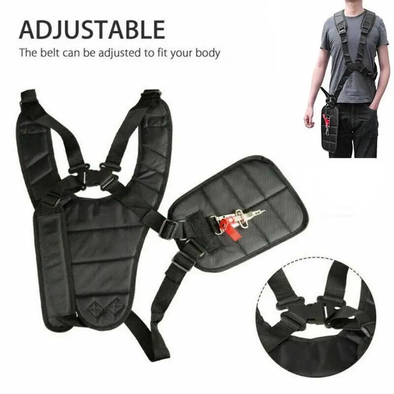 

Наплечный ремень для триммера, удобный регулируемый ремень с двойными лямками для газонокосилки, для экономии труда