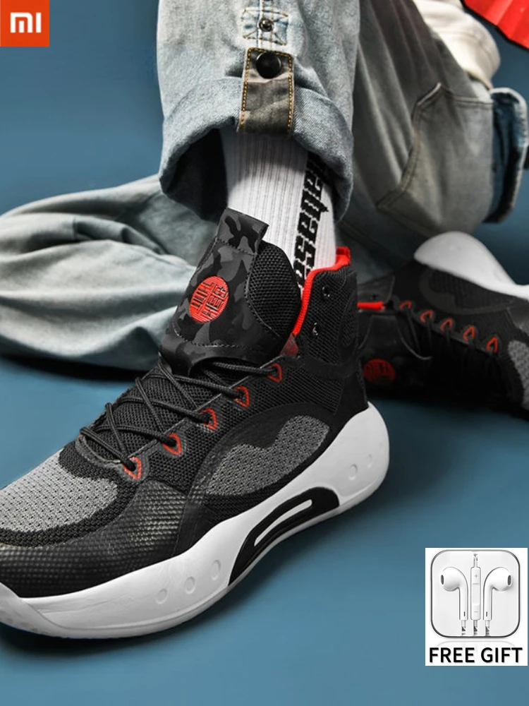 

Xiaomi Mijia Spring and Summer Boys' New Breathable Wear-resistant Shock-absorbing High-top Sports Basketball Shoes Women Shoes