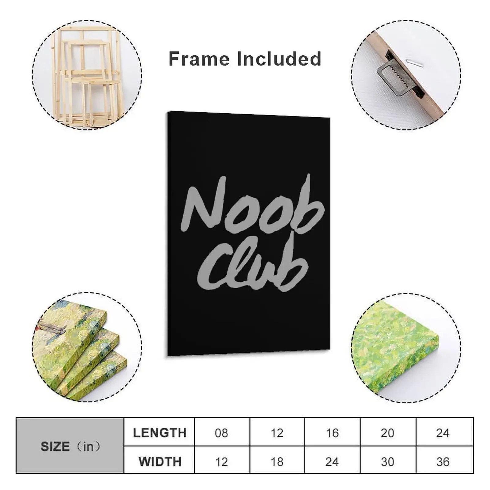 Винтажная картина Noob Club Typography на холсте украшение для дома настенная рамка