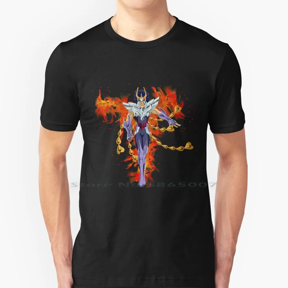 

Saint Seiya-Phoenix Ikki T Shirt 100% Cotton Saint Seiya Andromeda Cygnus Dragon Hyoga Ikki Knights Of The Zodiac Manga Pegasus