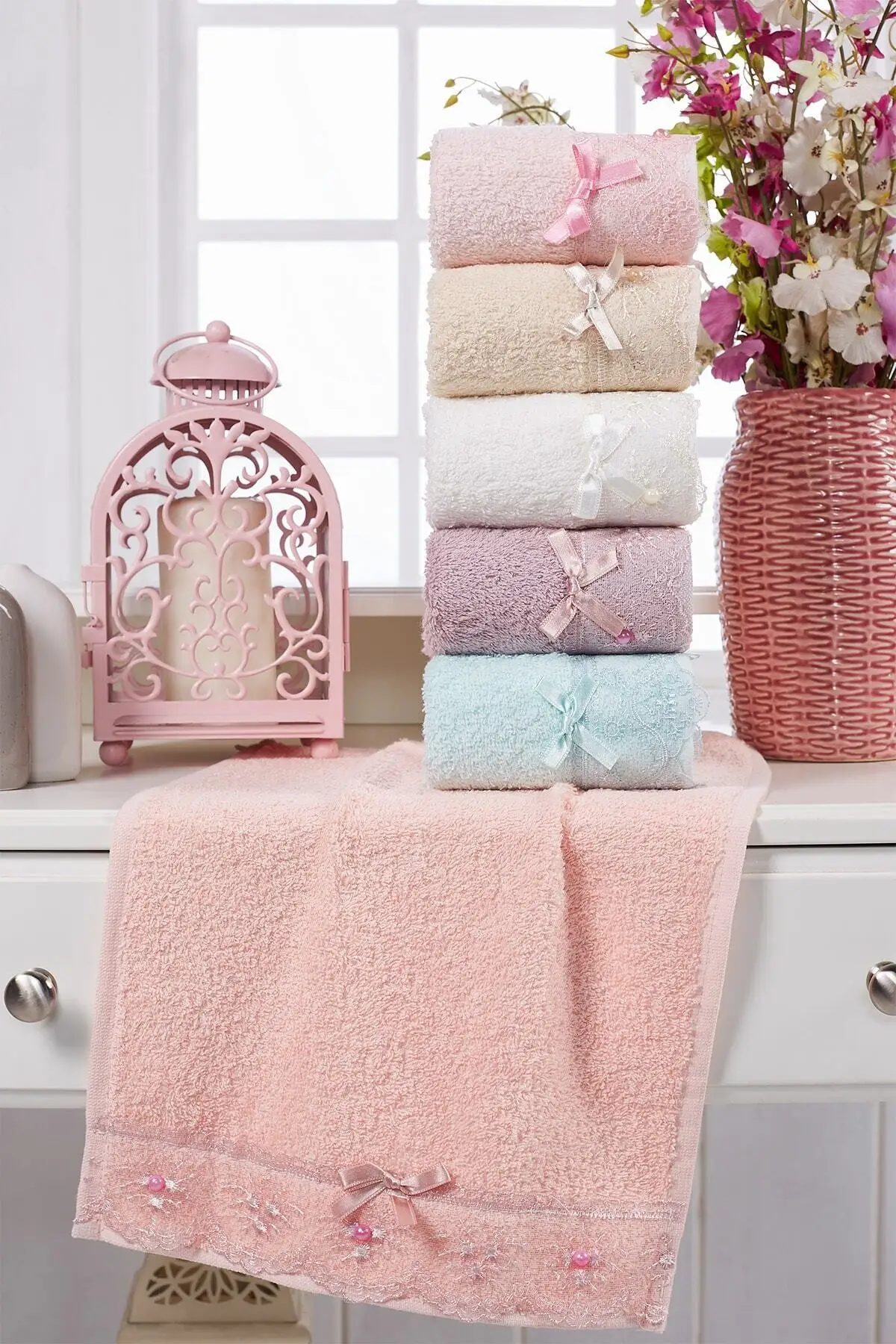 

Lacy Laced Hand Towel 30*50 6 pcs 100 cotton