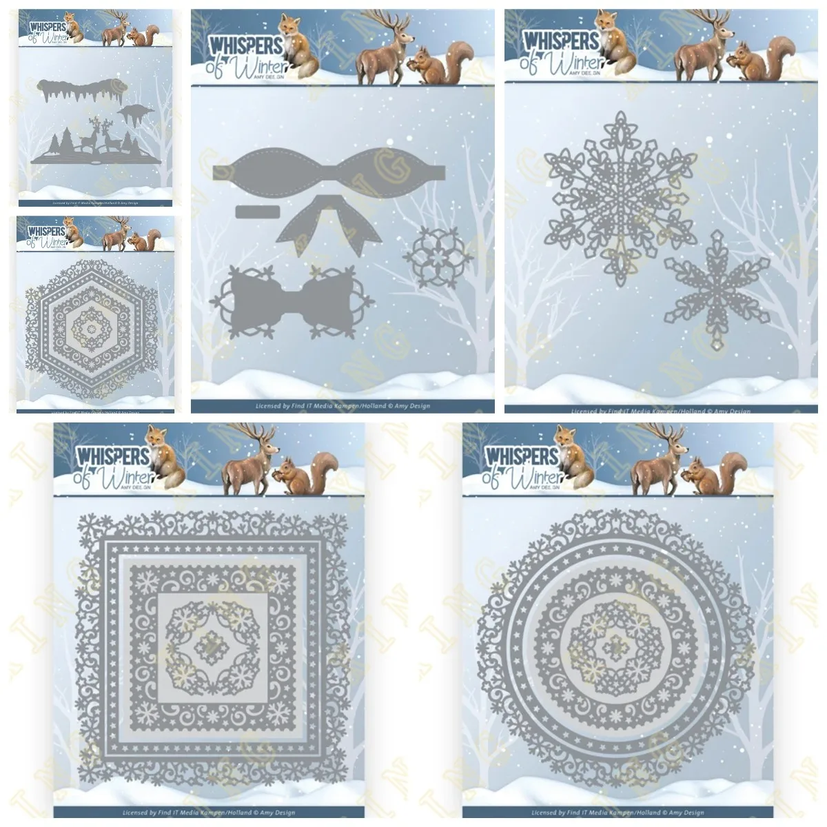 

New Winter Bows Snowflakes Circle Square Metal Cutting Die Scrapbook Embossed Paper Card Album Craft Template Cut Die Stencils