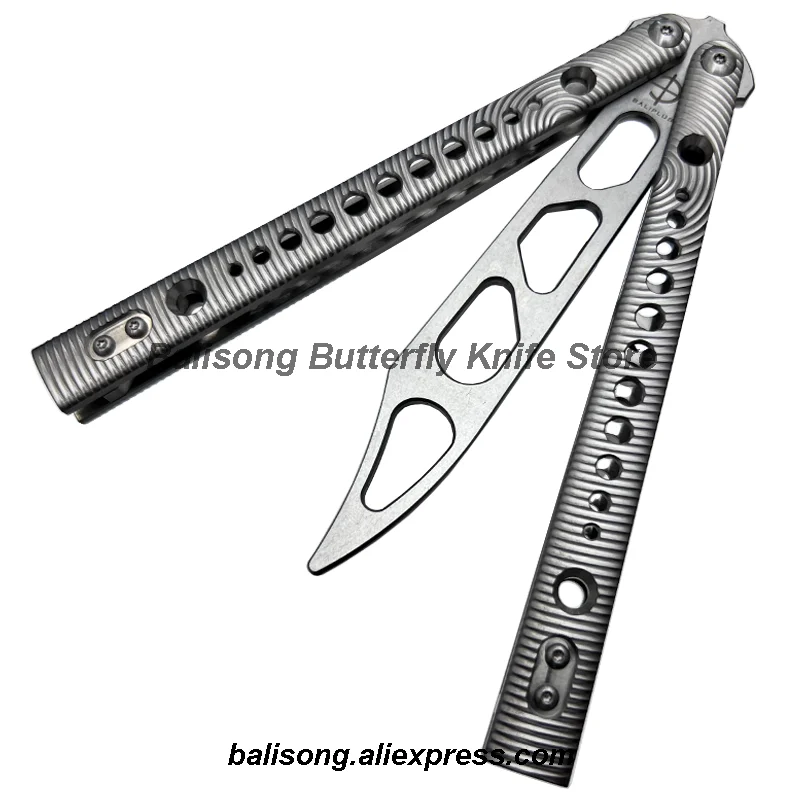 

Baliplus Rep Clone Squiggle Scales V1 Titanium Handles for BRS Replicant Clone Balisong Butterfly Trainer Knife Bushings System
