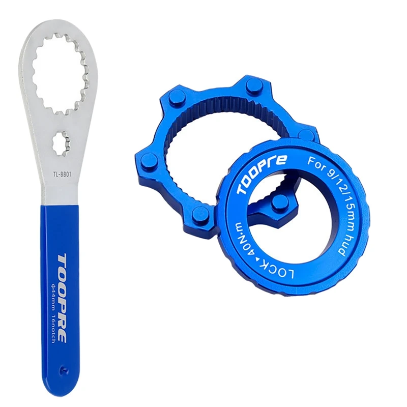 

TOOPRE Bike Bottom Bracket Wrench Tool 44Mm 16Notch Installation Tool Remover With Adapter Bike Accessories