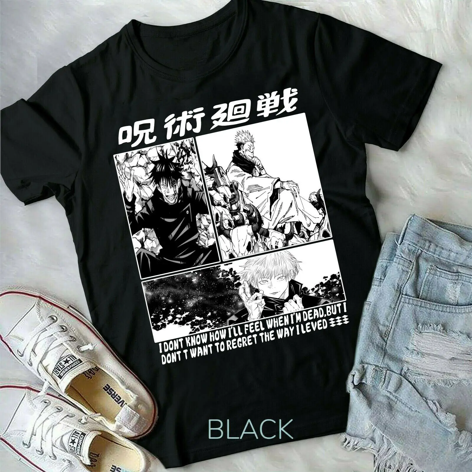 

Jujutsu KaisenSatoru GojoMegumi Fushiguro Anime Manga new 2022 t Shirt