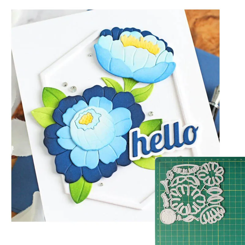 

Flower and grass combination Metal Cutting Dies DIY Scrapbooking photo album decorate paper card