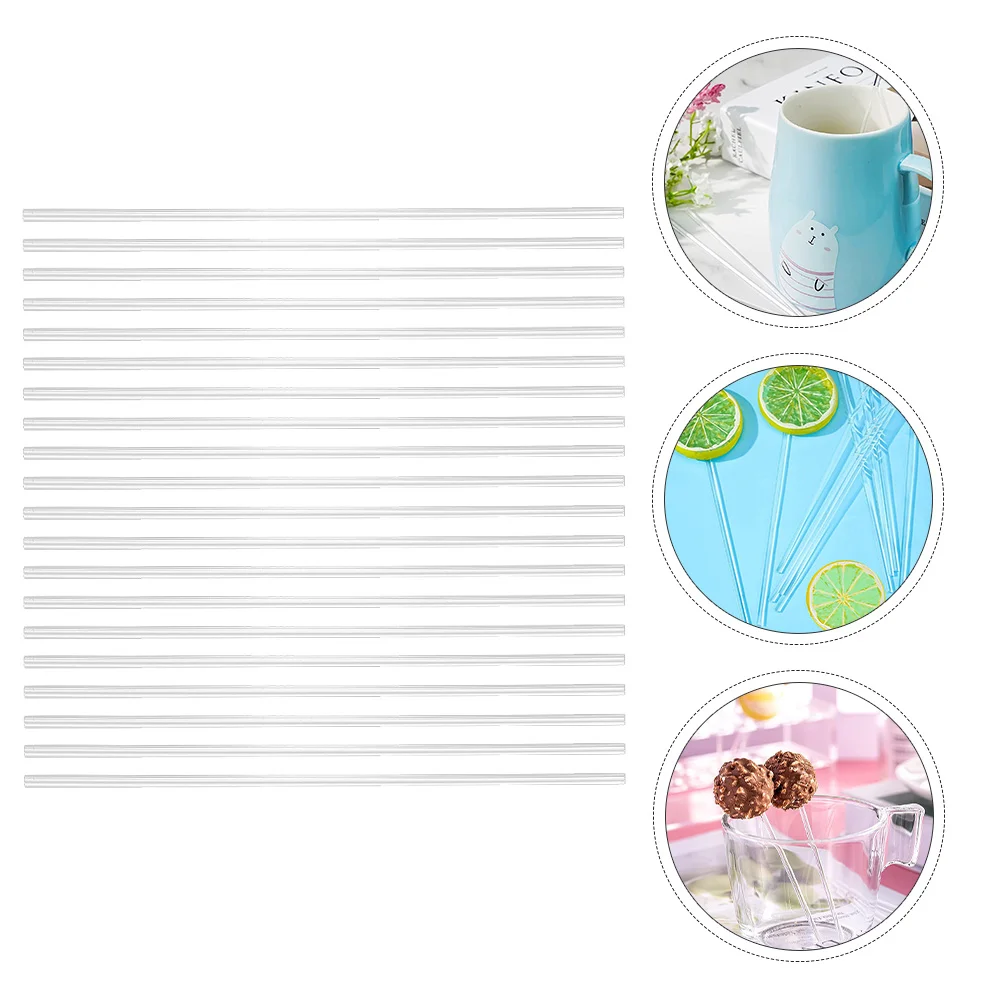 

100Pcs Lollipop Treat Sticks Chocolate Sticks Diy Candy Sticks Cake Support Rods Lollipop Dowel Rods