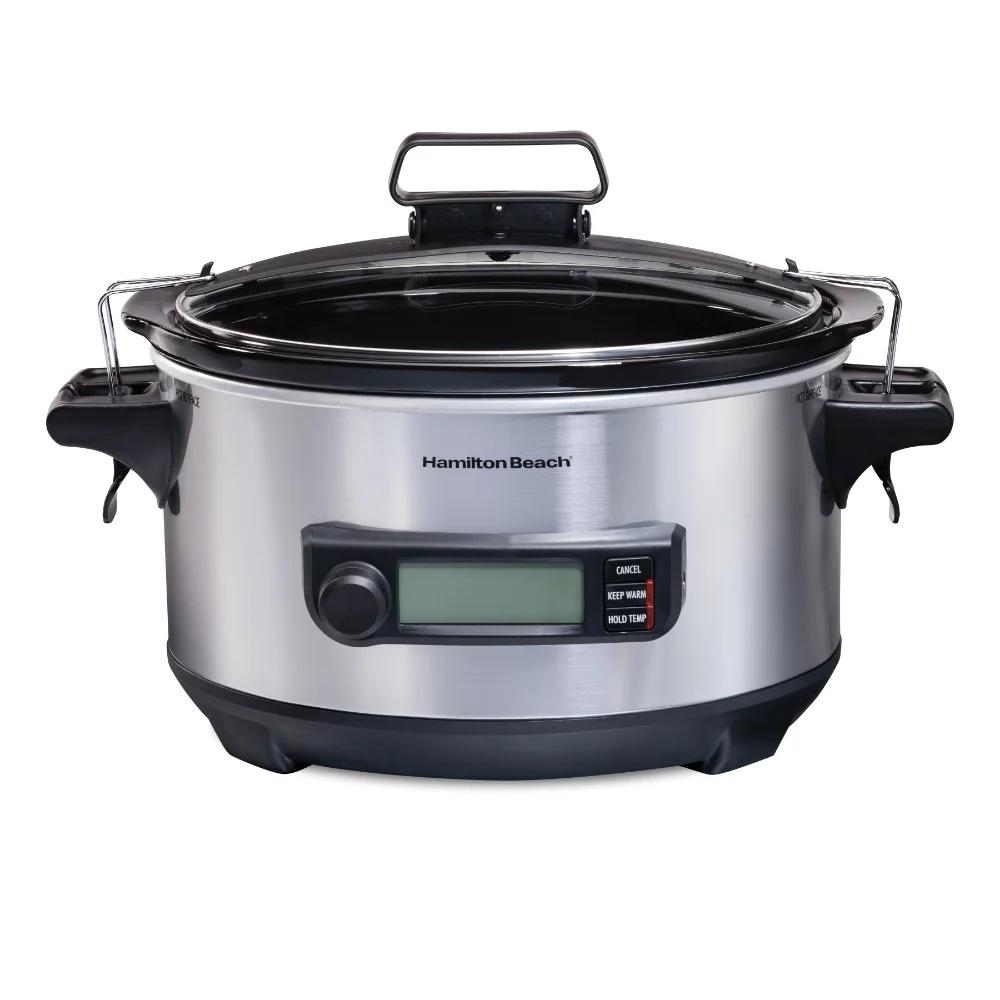 

Temp Tracker 6 Quart Slow Cooker, Stainless, 33867 Electric Steamer Cooker