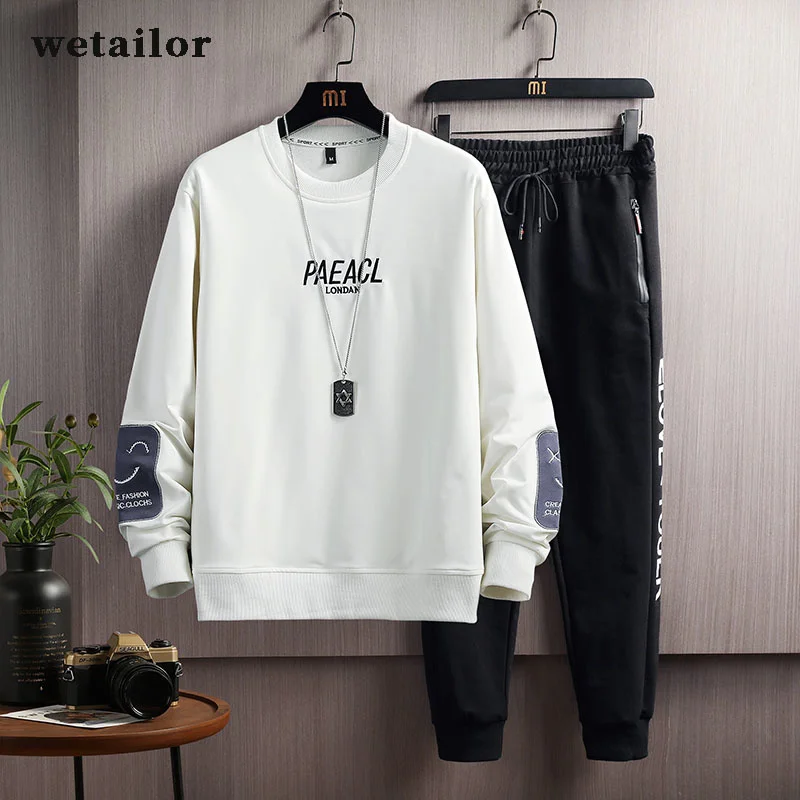 

Свитшот мужской с длинным рукавом, Классический мягкий легкий спортивный свитшот с начесом и улыбкой, пуловер, толстовка с капюшоном и брюк...