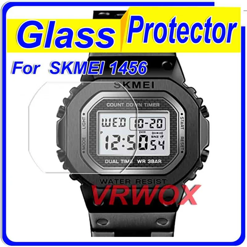 

3Pcs Glass Protector For SKMEI 1456 9H Tempered Protector For SKMEI 1851 Watch Screen Guard