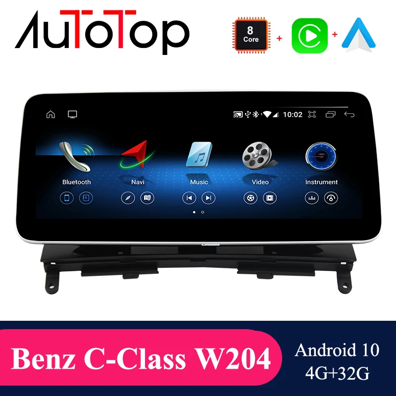 Автомагнитола AUTOTOP W204 Mercedes Benz мультимедиа на Android 10 0 с GPS для C-class C180 C200 C250 C300 C350 C320