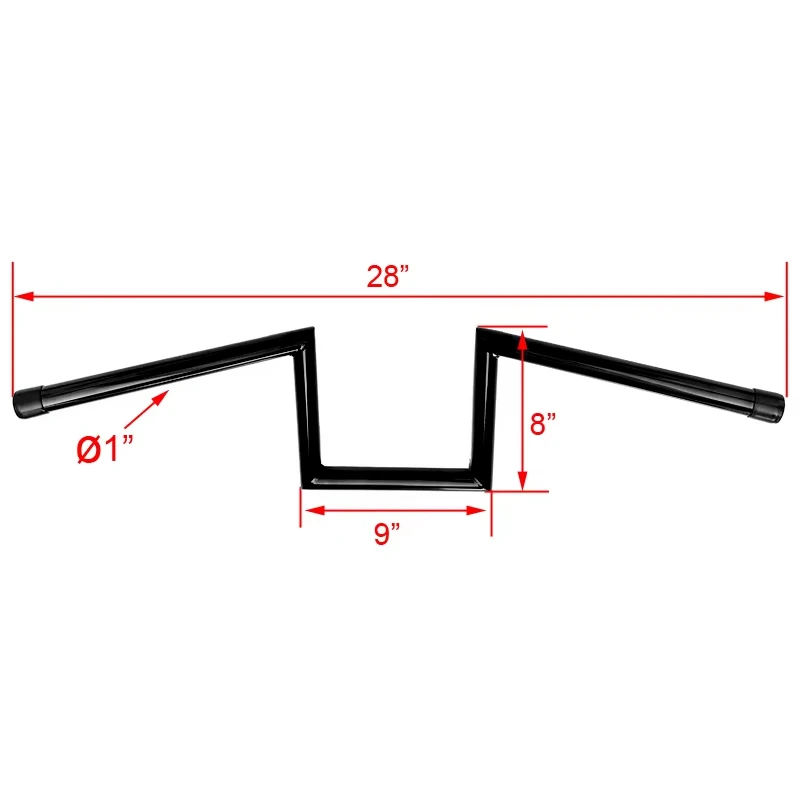 GB &amp C Z Bar 1 ''руль 8'' Rise Ape вешалка для Harley Sportster Dyna Kawasaki Yamaha Chopper Bobber Cafe Racer