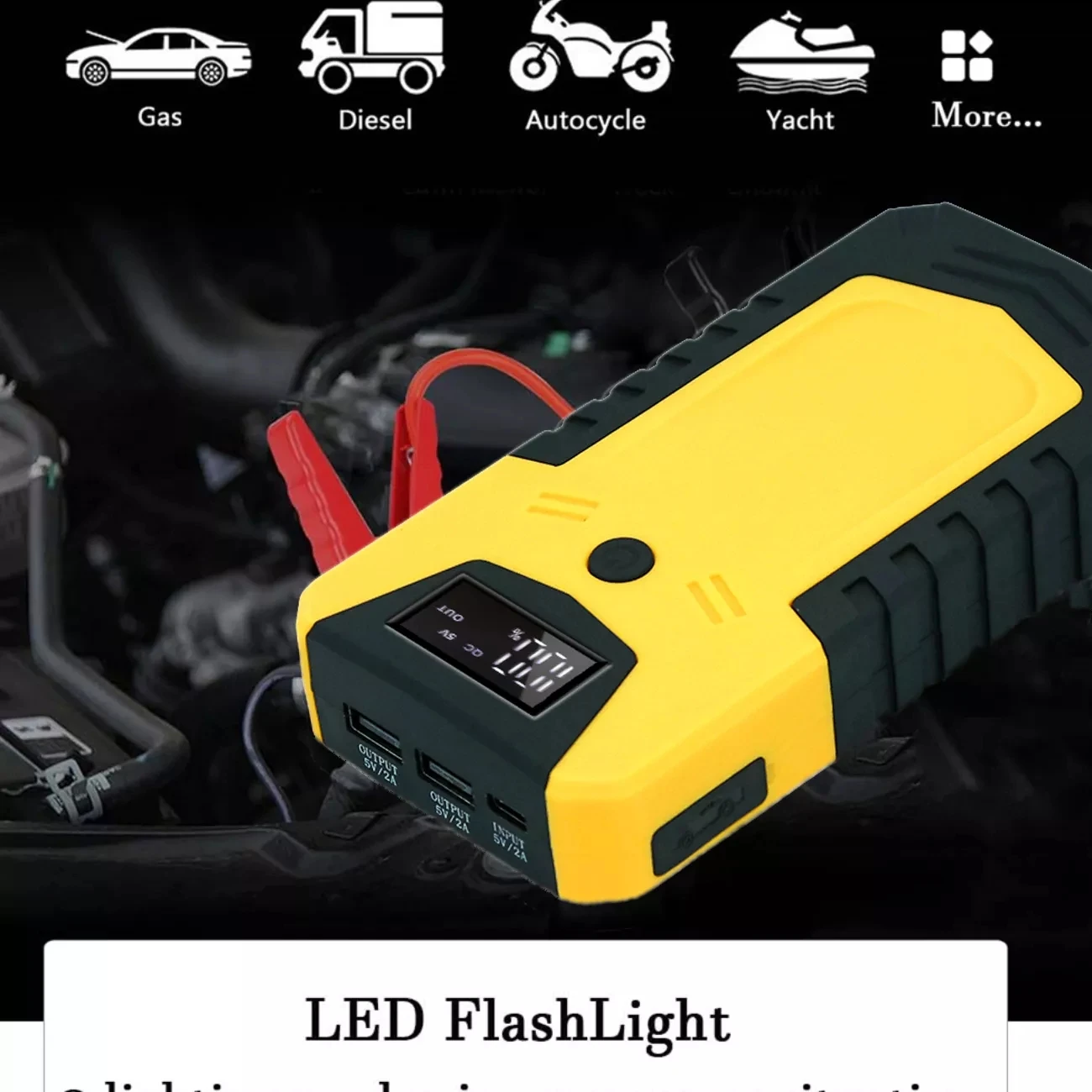 

GKFLY аварийное пусковое устройство автомобильный стартер Power Bank 12V Портативный стартер автомобильное зарядное устройство аккумулятор авто бустер