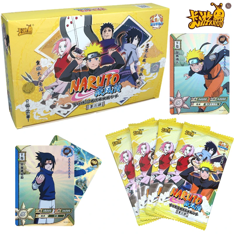 

Genuine KAYOU Naruto Cards Rare Original Naruto Game Toy Hot Stamping Dazzle Full Star Rare Christmas Kids Gift Uzumaki Naruto