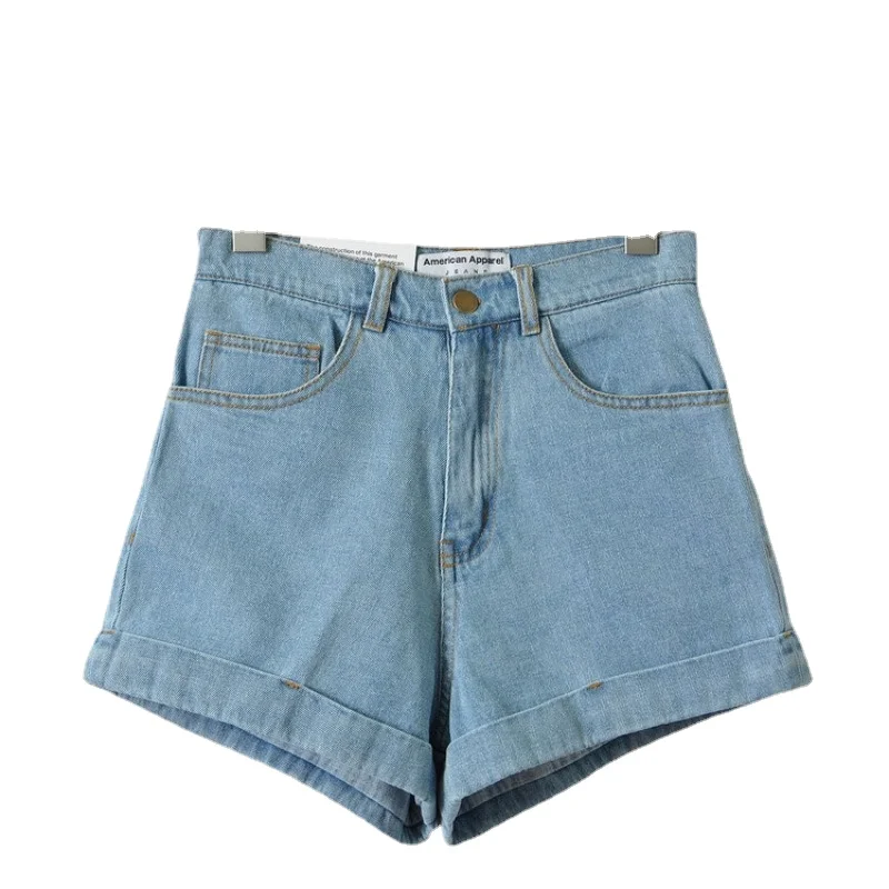 

Шорты женские джинсовые в стиле ретро, свободные облегающие модные штаны из денима с завышенной талией, повседневные пикантные уличные