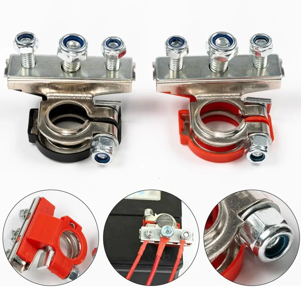 

2pcs Auto Battery Terminal Connector Battery Quick Release Battery Clamp Cables Connectors Accessories For Automotive Truck Car