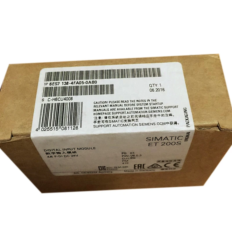 

Ярус: потенциальный продавец {новый оригинальный} официальная гарантия 2 года 6ES7-138-4FA05-0AB0 модуль 6ES7138-4FA05-0AB0