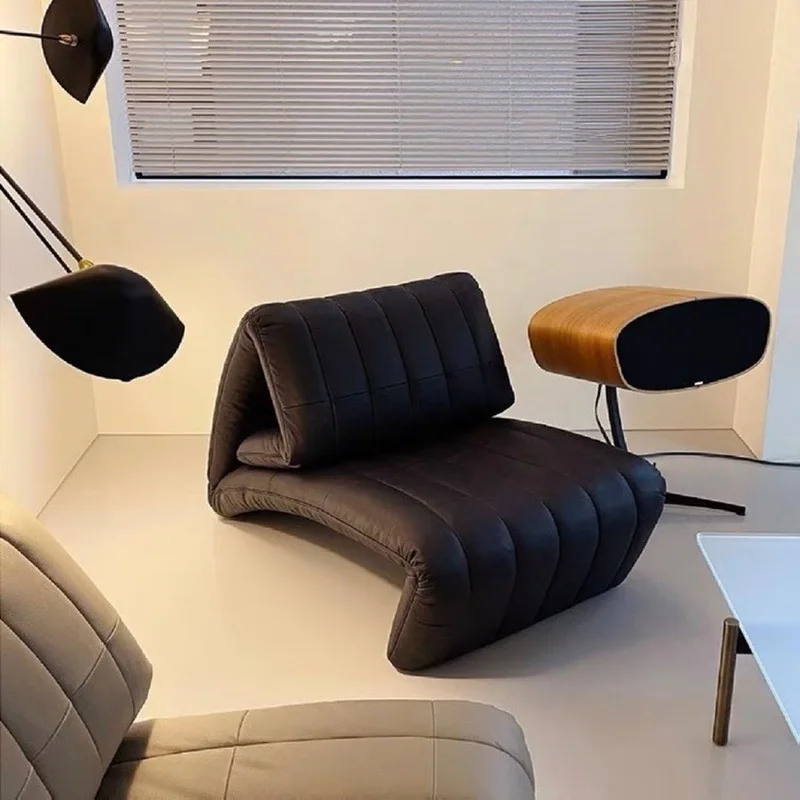 

Wuli Nordic Single-Seat Sofa Chair Leisure Creative Foldable Curved Fist Lazy Sofa Multifunctional Chair Shaped Chair New Ins