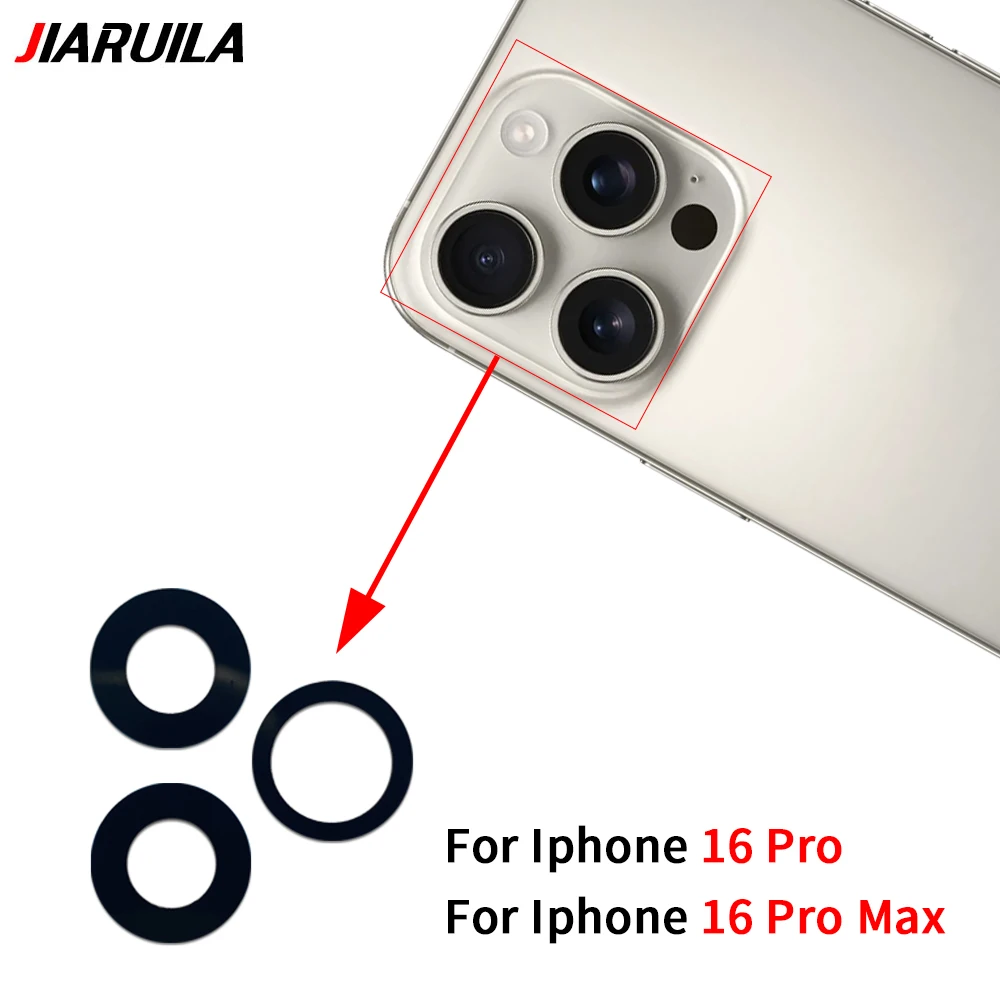100 шт./лот стеклянная линза задней камеры для iPhone 11 12 13 14 15 16 Pro Max Plus Mini с клейкой