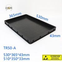 q tr50 a esd safe tray rectangular black antistatic industrail conductive for industrial assembly