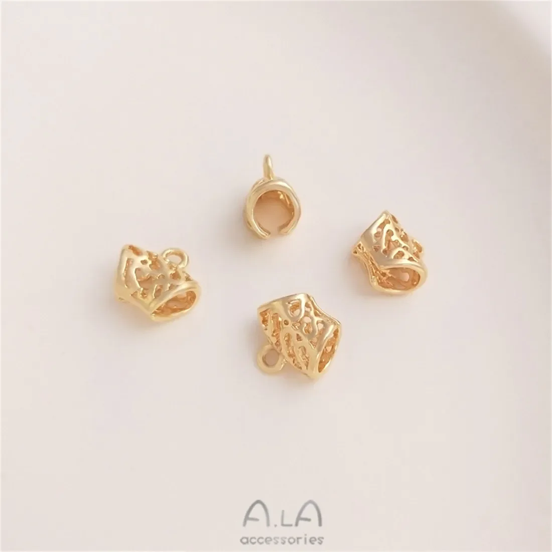 Медная посылка 14-каратное настоящее золото открытый бант браслет сделай сам