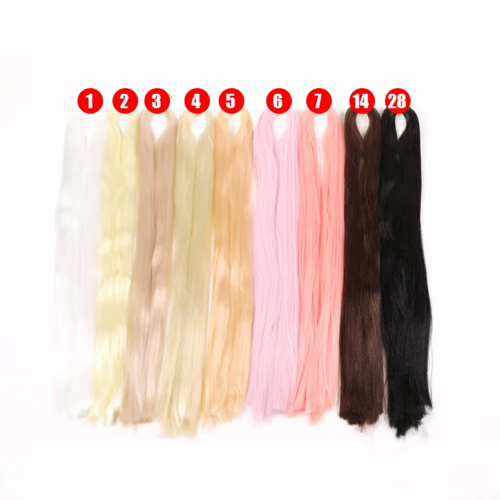 

BJD Doll 80cm Hair Row Milk Silk Anti-Mohair Wig Fake Hand Hook Transplant Material Doll Wigs Doll Hair