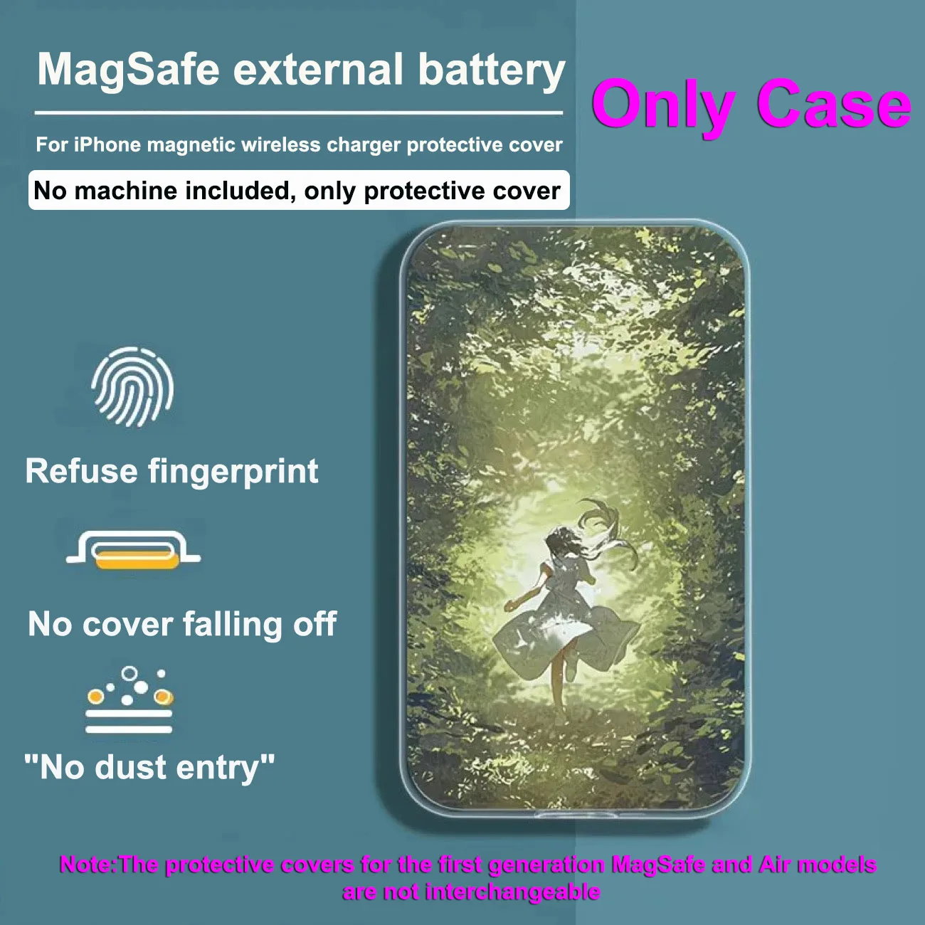 Фото Противоударный чехол для Air Magsaft Cushion для iPhone Magsaft, силиконовый мягкий чехол из ТПУ для iPhone Air MagSafe, чехол для зарядного устройства №2